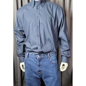 Harmont & Blaine Men's 3XL Regular Fit Long Sleeve Cotton Button Down Blue EUC